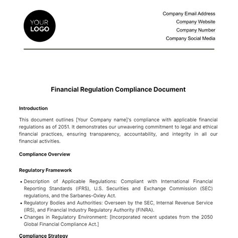 Regulated financial documents 